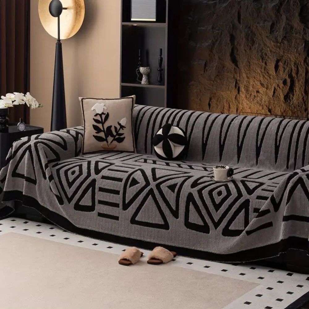 Texture Print Couch Cover