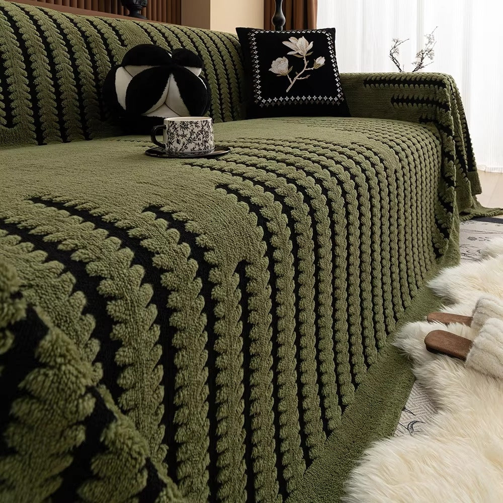 Plush Tufted Couch Cover