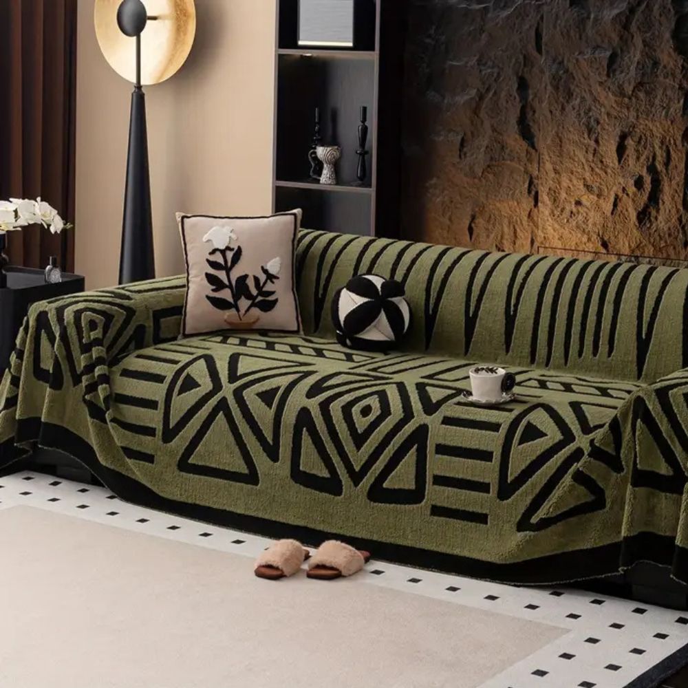 Texture Print Couch Cover