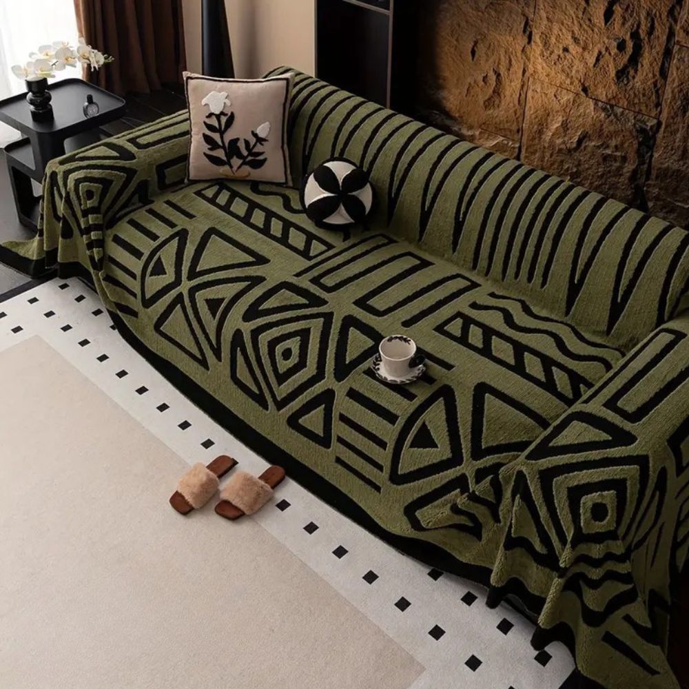 Texture Print Couch Cover