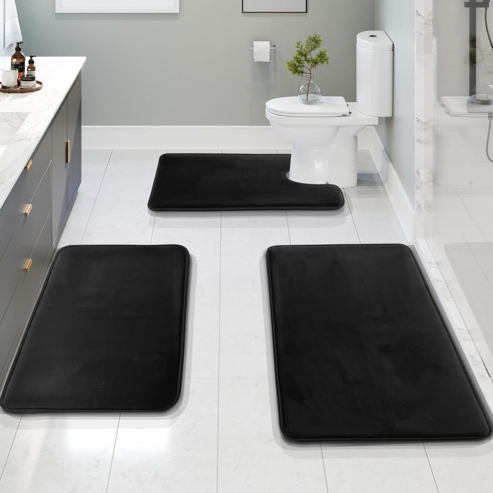 3-Piece Foam Bath Mat Set