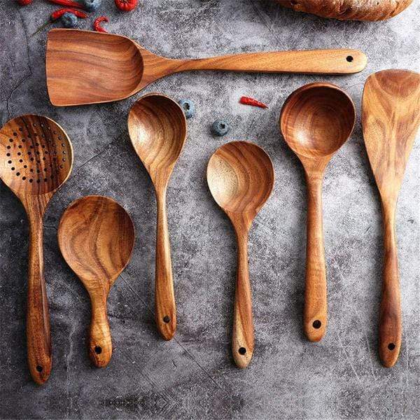 Wooden Kitchen Utensils | 7 Sets
