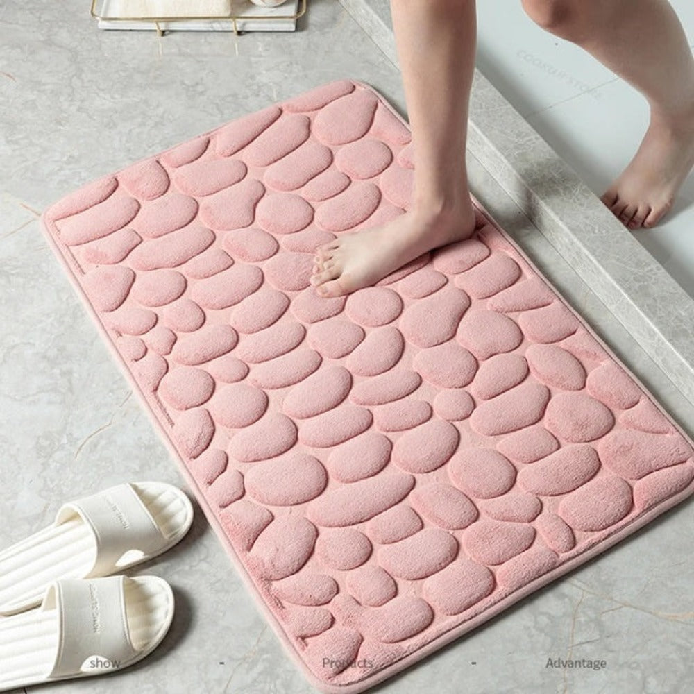 Bath Mat – Soft 3D Pebble Texture