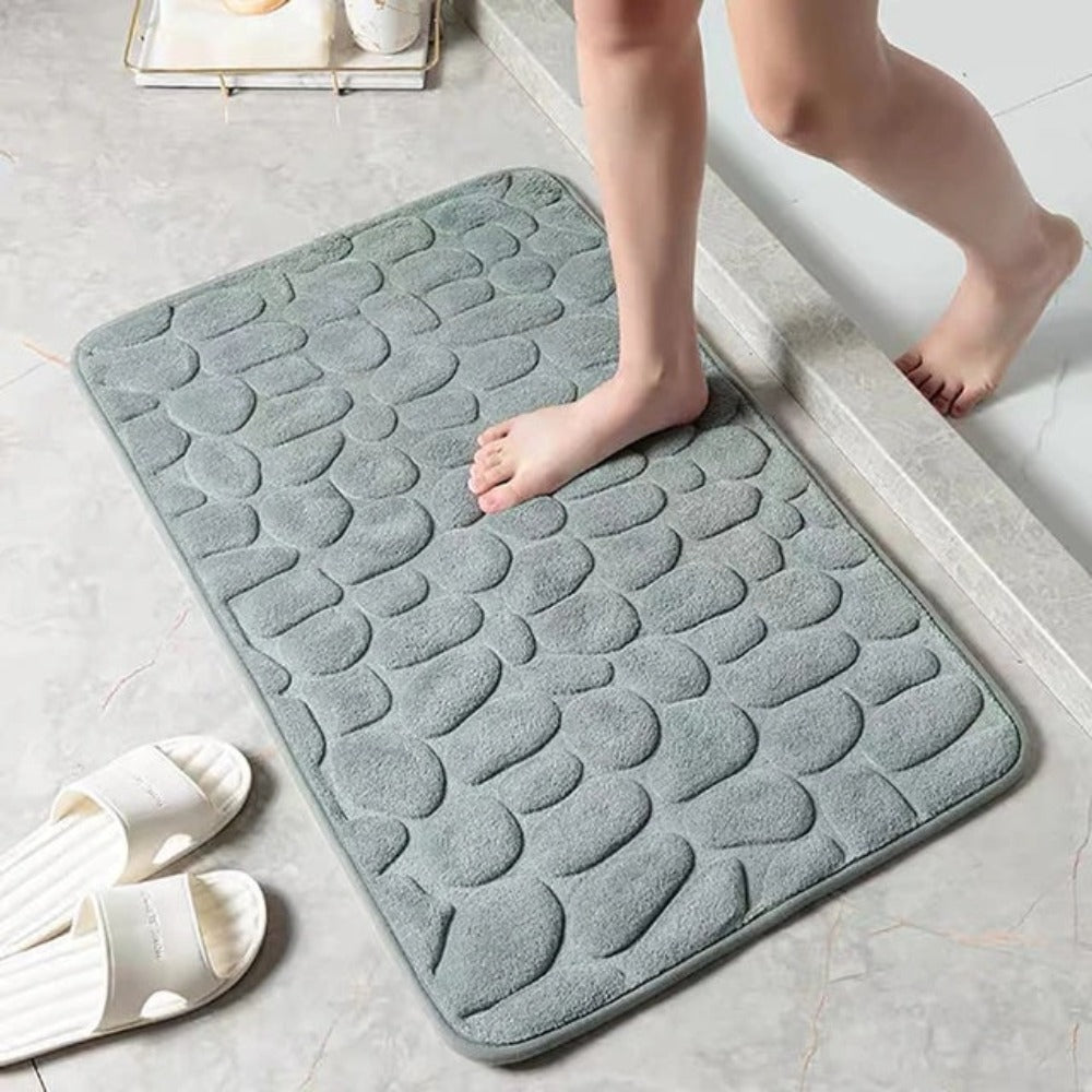Bath Mat – Soft 3D Pebble Texture
