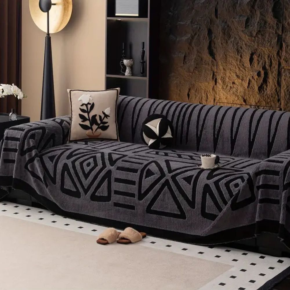 Texture Print Couch Cover