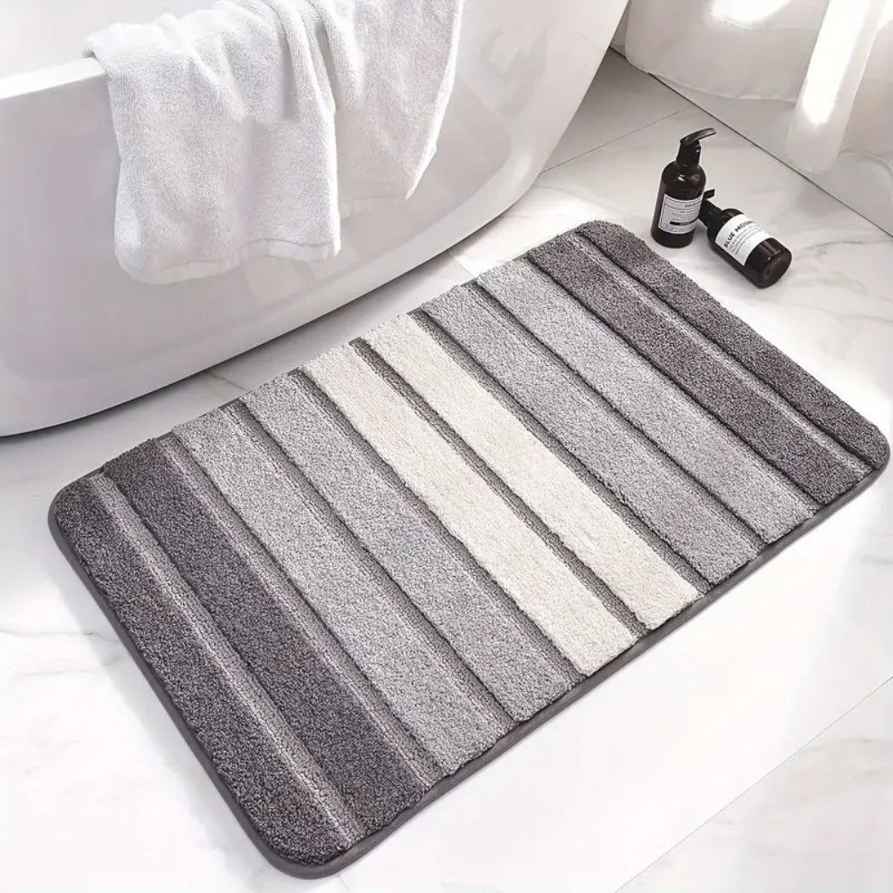 Lumiére Striped Absorbent Bath Mat
