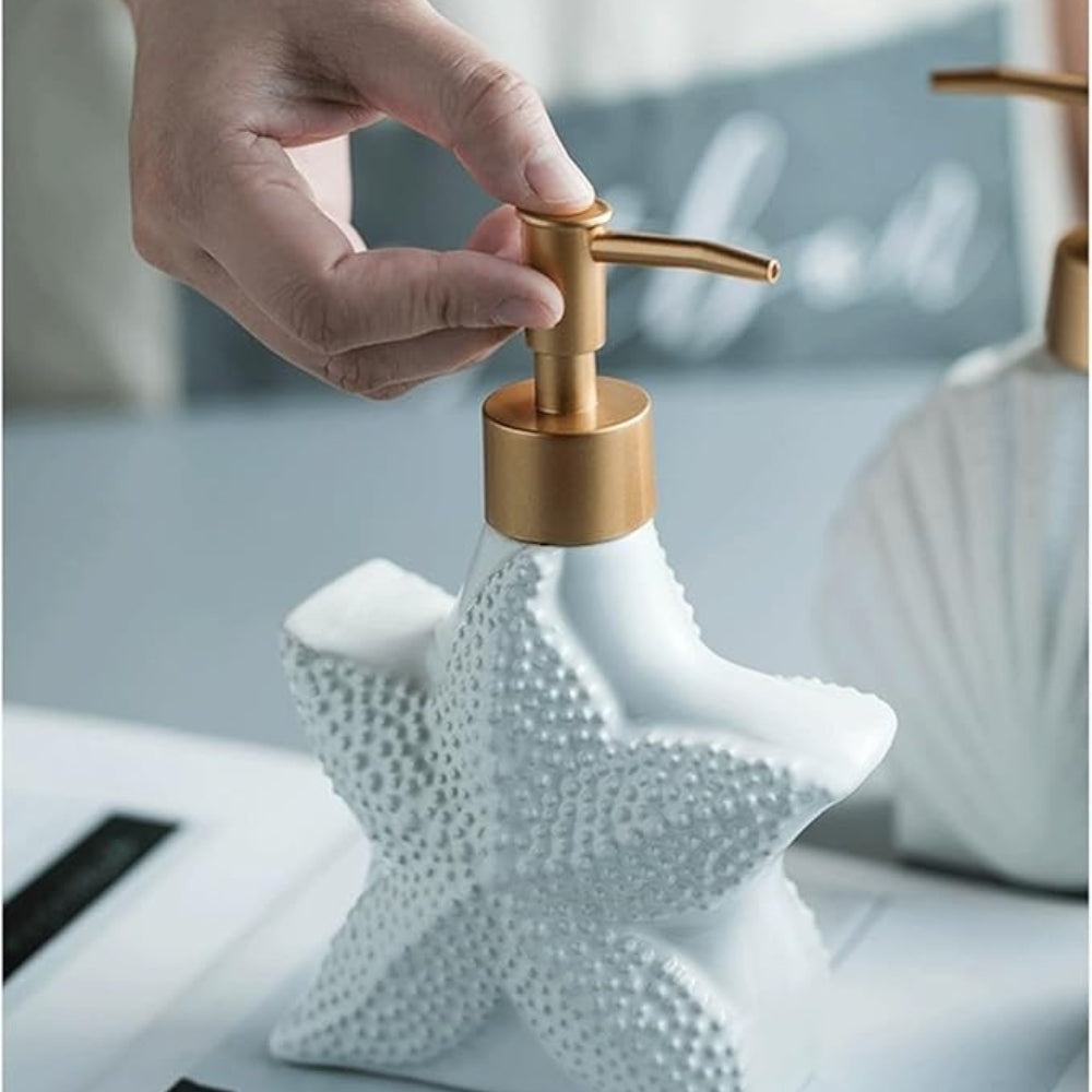 Seashell Ceramic Soap Dispenser