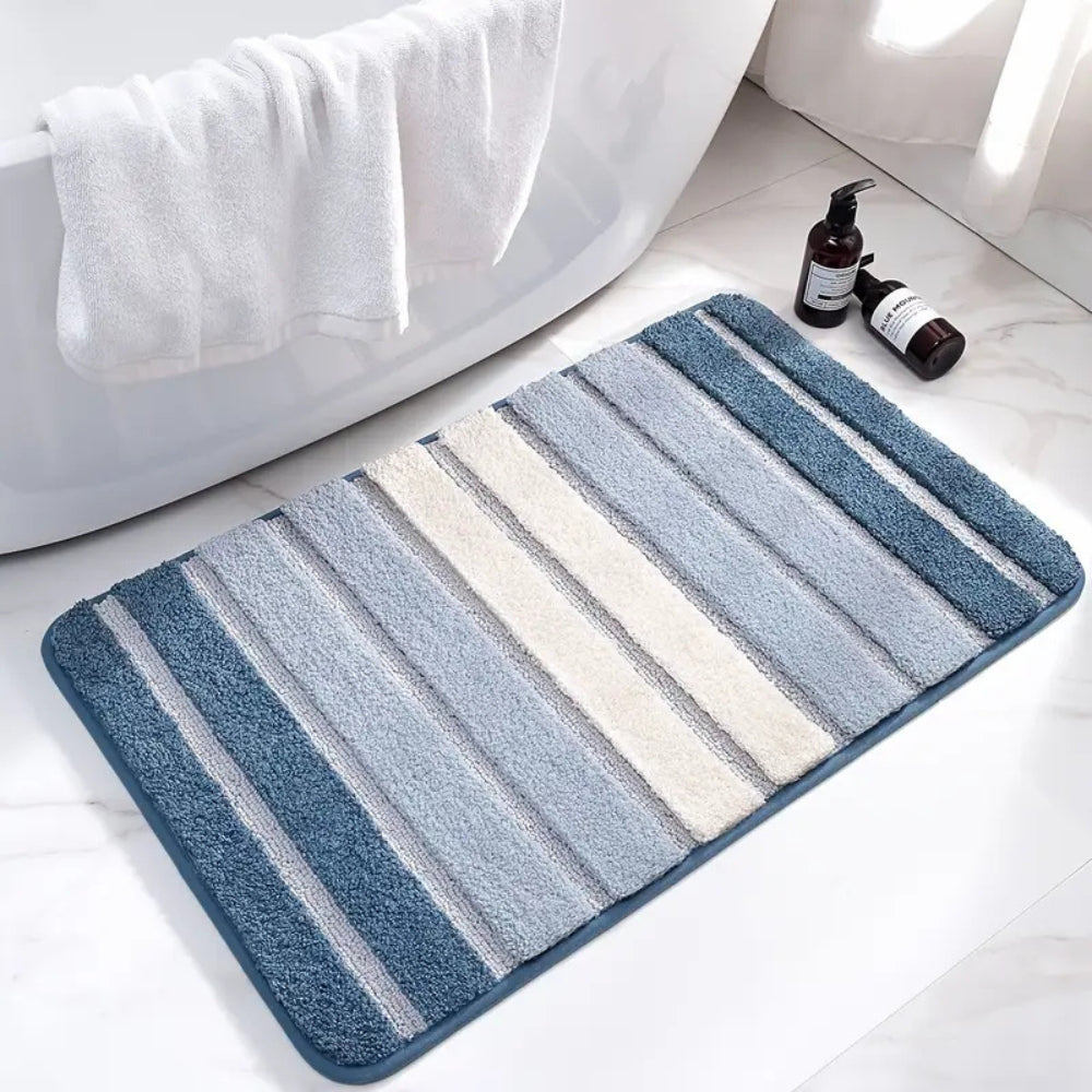 Lumiére Striped Absorbent Bath Mat