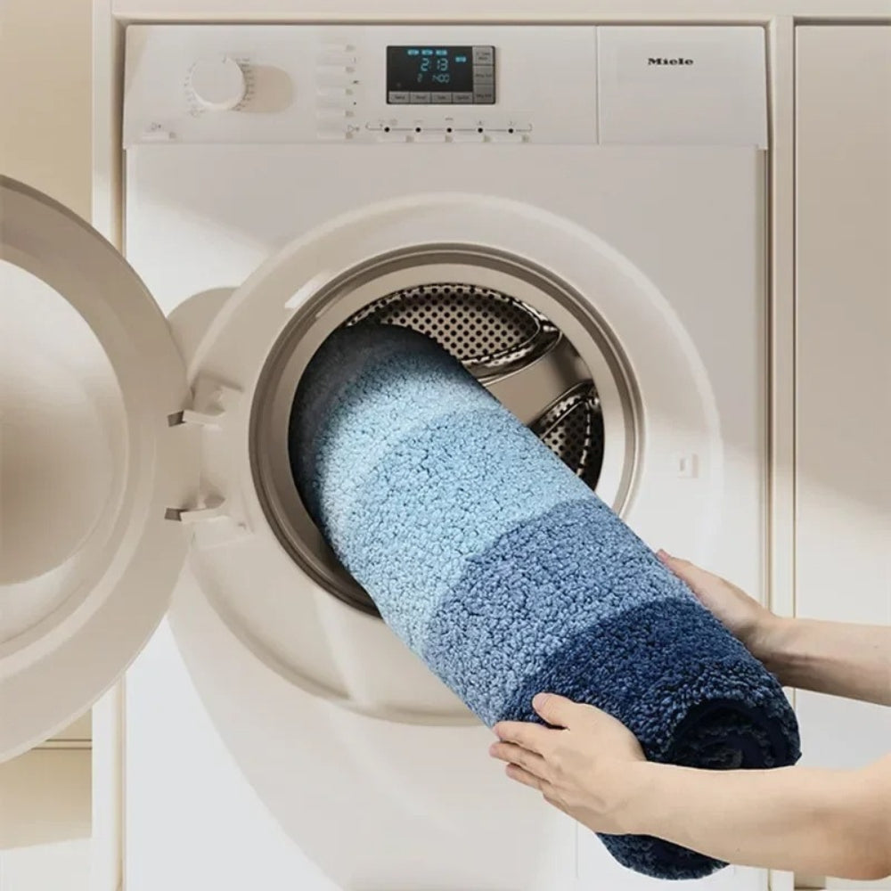 Coastal Wave Pattern Non-Slip Bath Mat