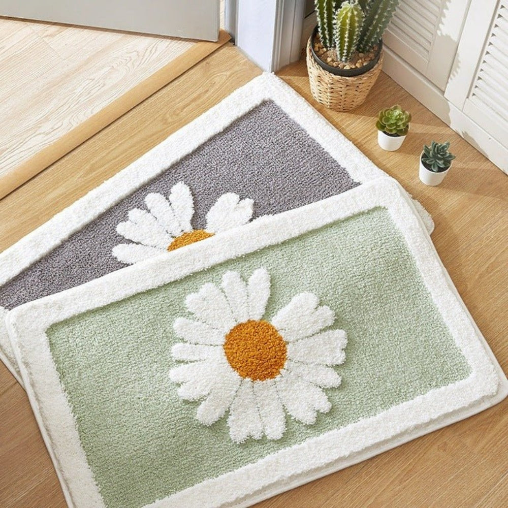 Fleur Plush Floral Bath Mat