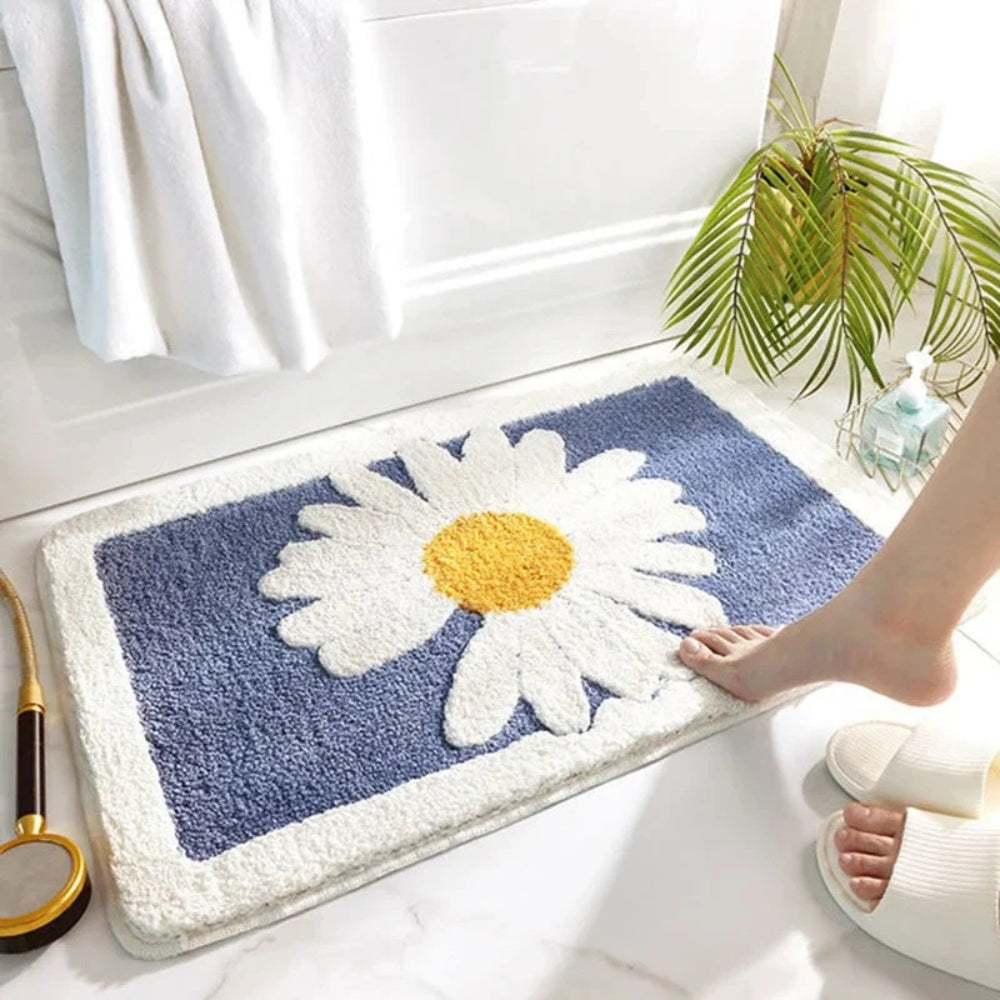 Fleur Plush Floral Bath Mat