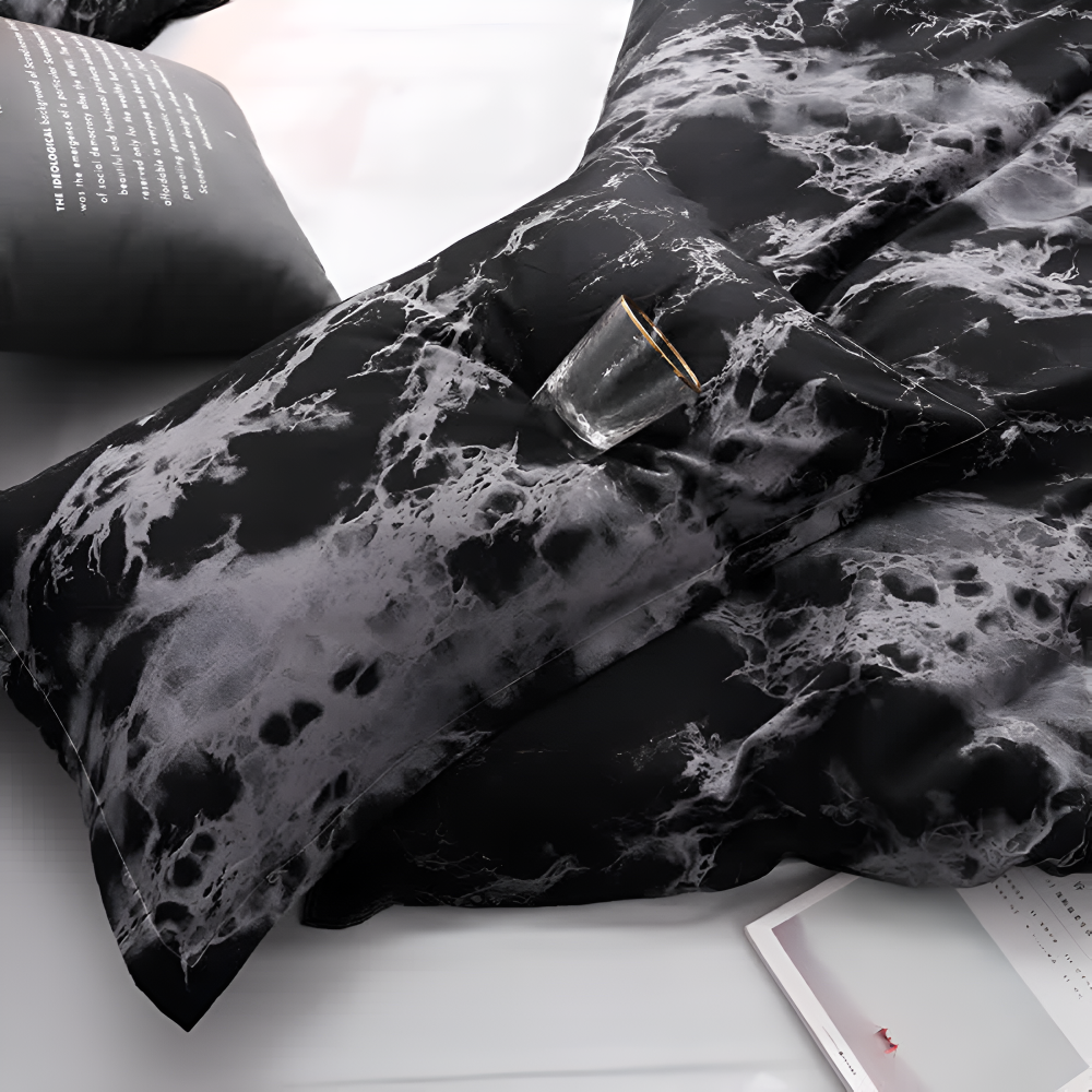 Black Marble | 3pcs Quilt Cover Sets
