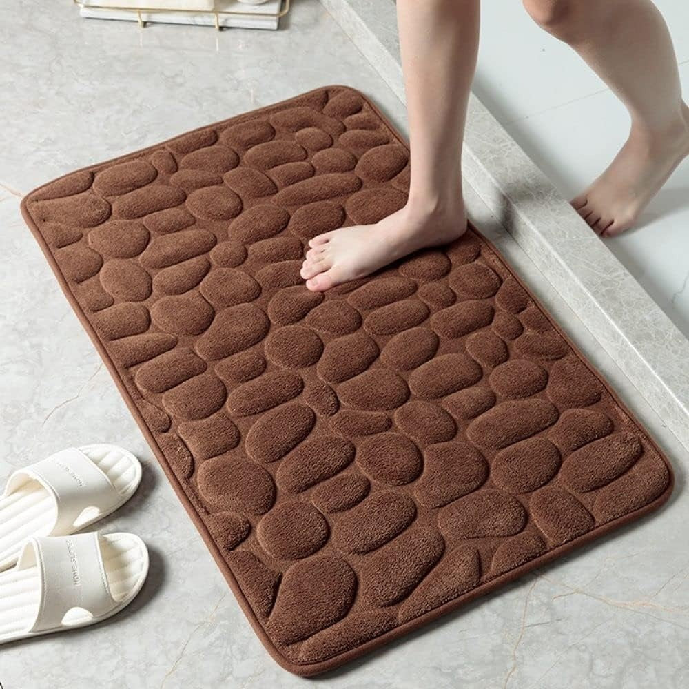 Bath Mat – Soft 3D Pebble Texture